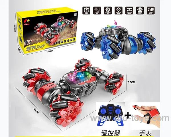 9ch double RC car with watch & light &music 2color mixed loading  in  color box