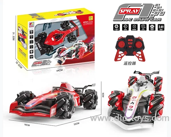 9ch  RC car with light&music&spray 2color mixed loading  in  window box