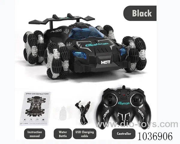 6ch RC car with spray&light 2color mixed loading  in  color box