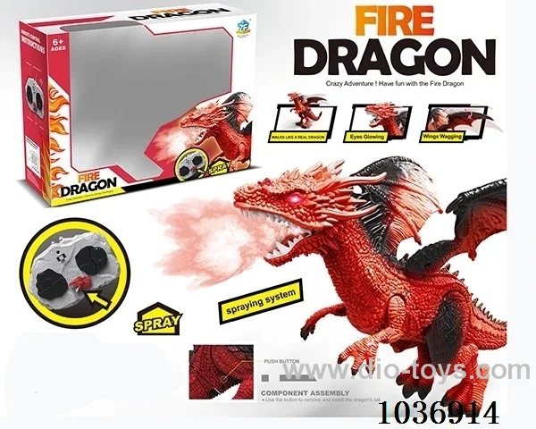 Infrared RC dinosaur with spray in window box