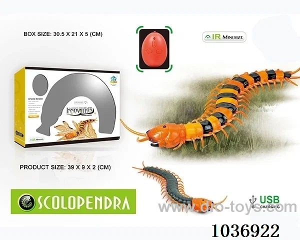 Infrared RC Centipede with USB charging cable 2color mixed loading