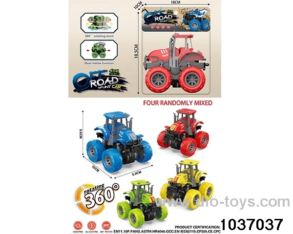 Double inertia stunt car in pvc bag