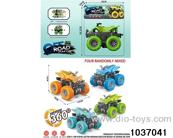 Double inertia stunt car in pvc bag