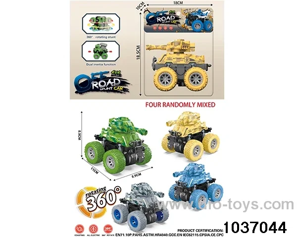 Double inertia stunt car in pvc bag
