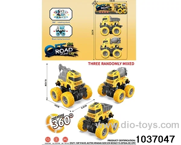 Double inertia stunt car in pvc bag