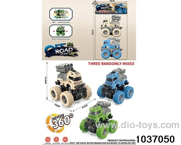 Double inertia stunt car in pvc bag