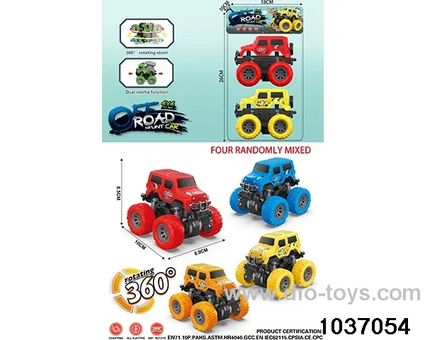 Double inertia stunt car in pvc bag