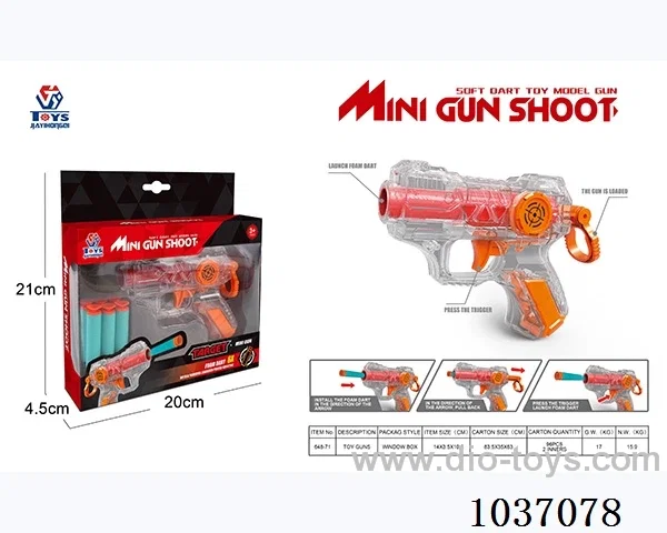 toy gun series in window box
