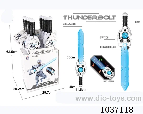 Glowing sword with sound in Display box