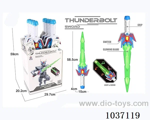 Glowing sword with sound in Display box