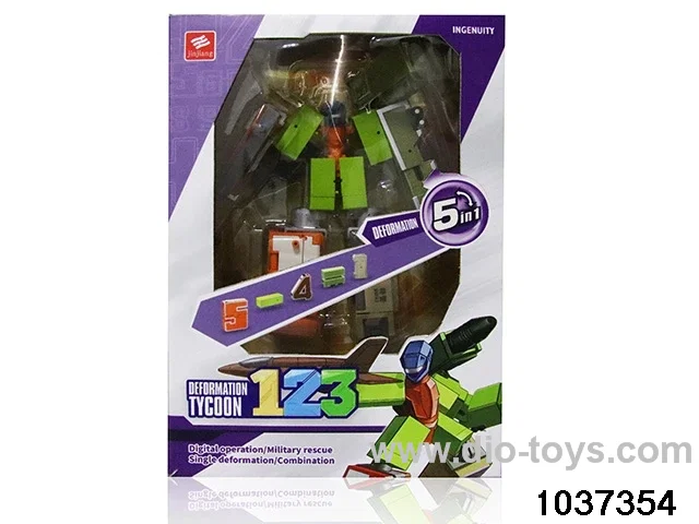 number deformation toys in color box