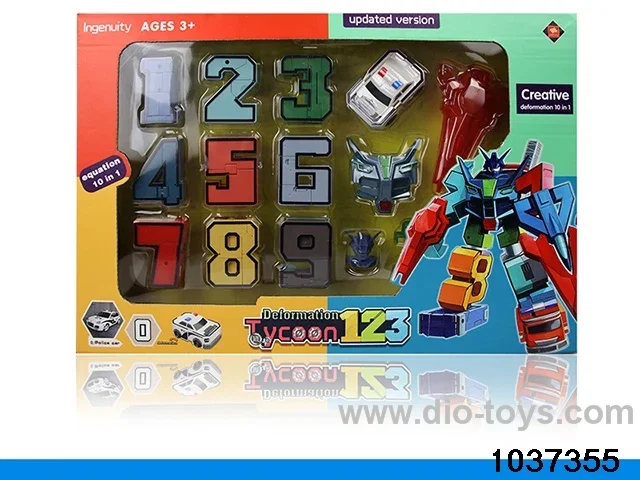 number deformation toys in color box