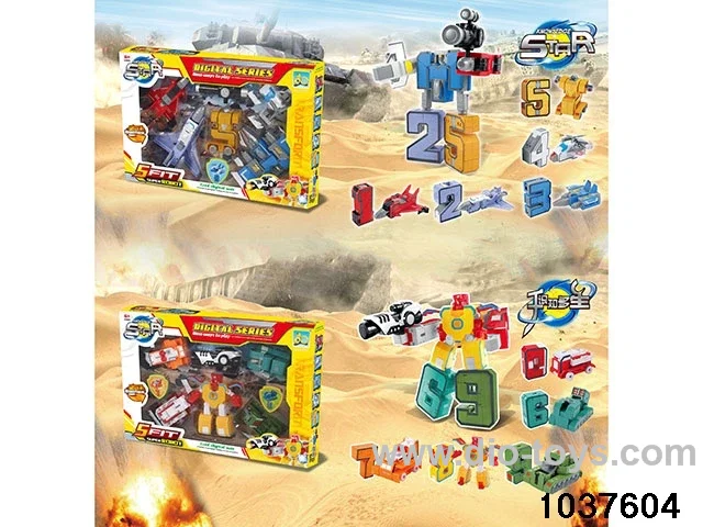 big number deformation toys in window box