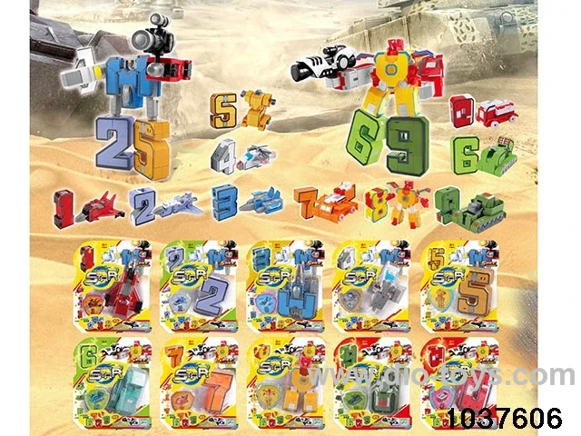 big number deformation toys in blister card