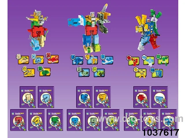 medium-size number deformation toys in OPP bag