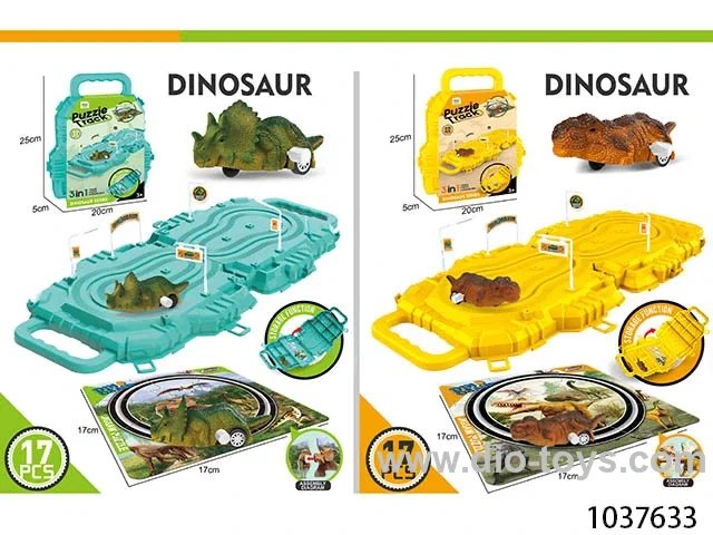 dinosaur wind up tracking toys in paper card