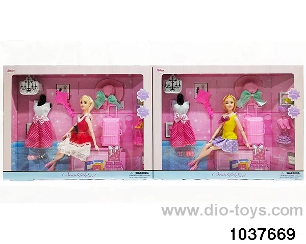 11.5 inch Barbie in window box