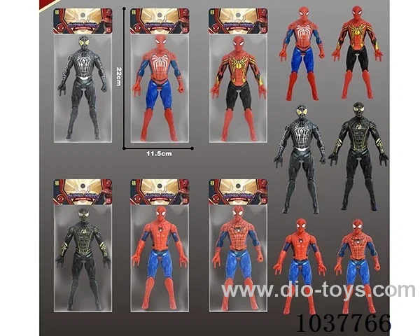 17cm Spider-Man with light 6sets mixed loading in poly bag header