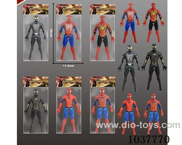 17cm Spider-Man with light  6sets mixed loading in poly bag header