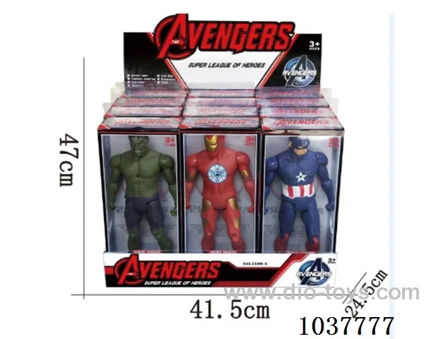 30cm 12pcs Hulk ,Captain America, Iron Man 3sets mixed loading