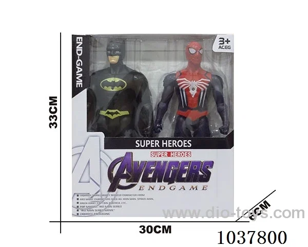Spider-man Batman with light in window box