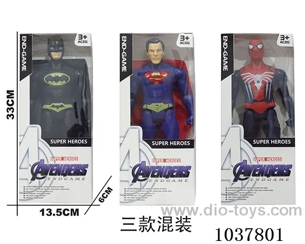 Spider-man, Batman, Superman with lights 3sets mixed loading