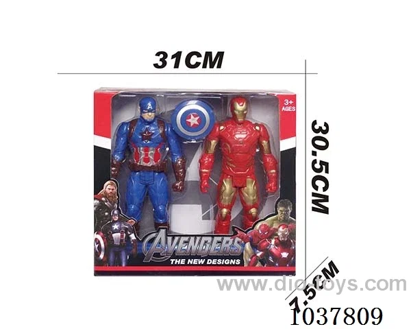 Iron Man Captain America with Light & music in window box
