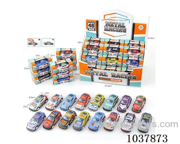 pull back car in display box