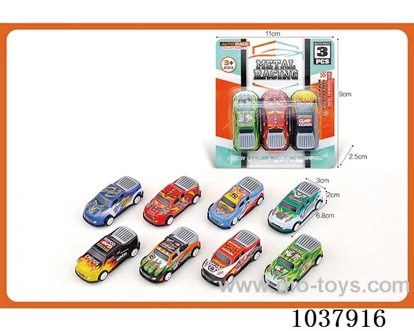 pull back car in blister card