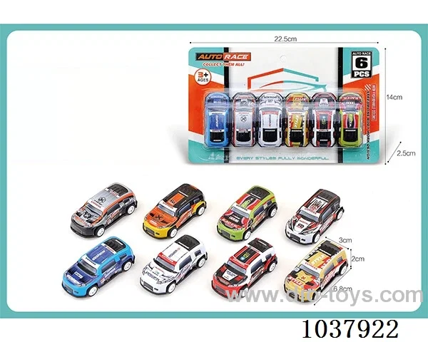 pull back car in blister card