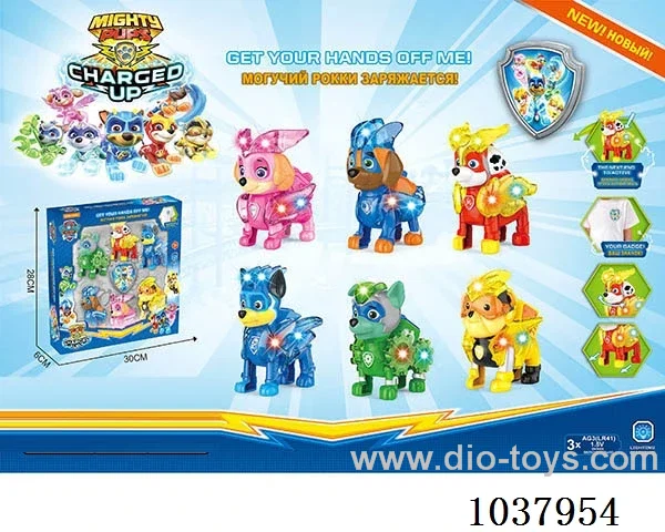 6pcs Woof Team  with  flash in window box