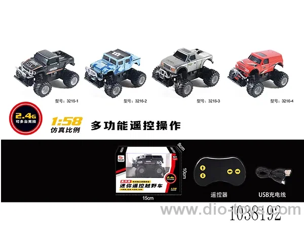 1:58 4-channel RC car in window box