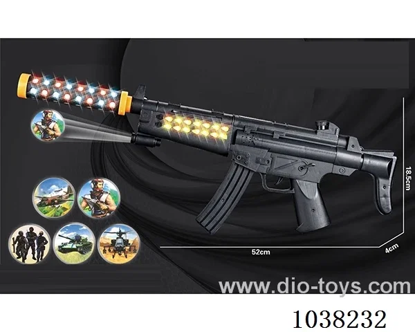 Electric gun withprojection& silencer& flash& light  in opp bag