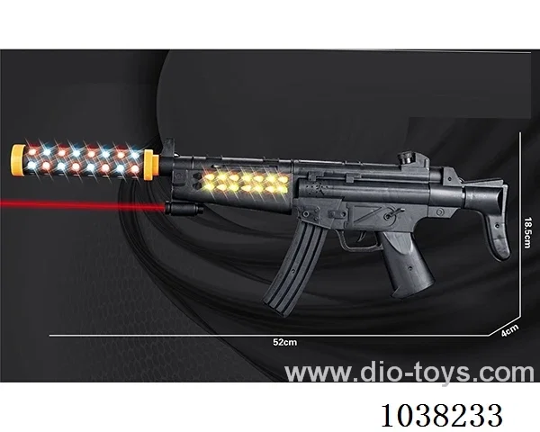 Electric gun withprojection& silencer& flash& light  in opp bag