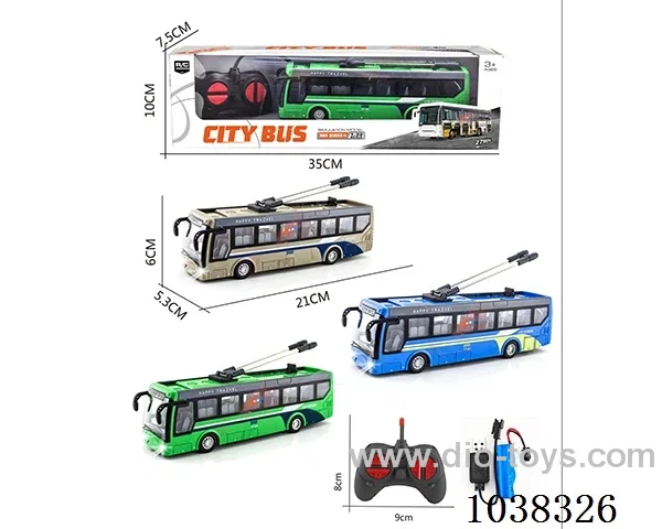 1:32 4ch RC bus 3color mixed loading include battery  in Window box