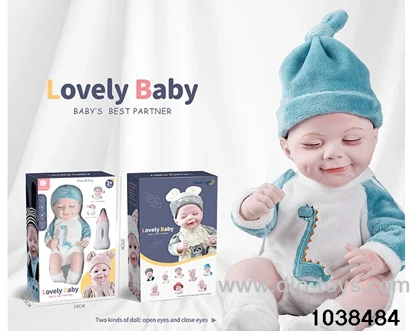 Imitation newborn doll in window box