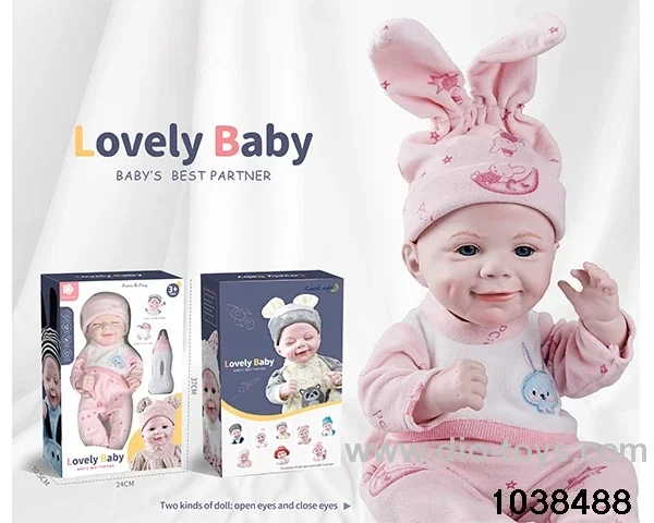 Imitation newborn doll in window box