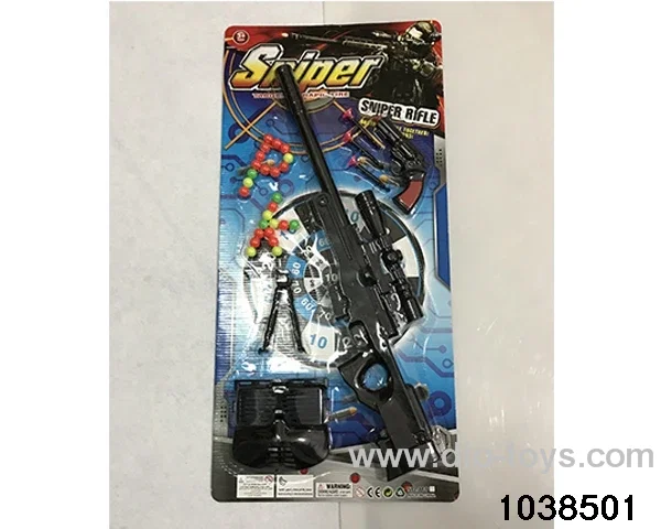 Military sniper ping-pong gun + needle gun in Blister card