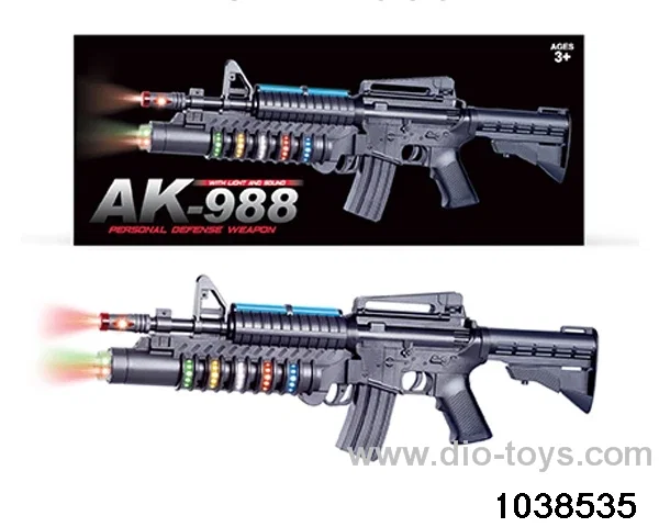 Lighted rotary voice gun in color box