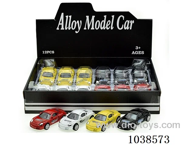 12pcs pull back alloy 4color mixed loading in display box