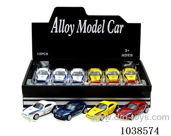 12pcs pull back alloy 4color mixed loading in display box