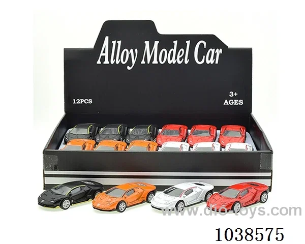 12pcs pull back alloy 4color mixed loading in display box