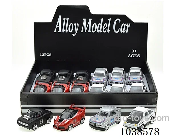 12pcs pull back alloy 4sets mixed loading in display box