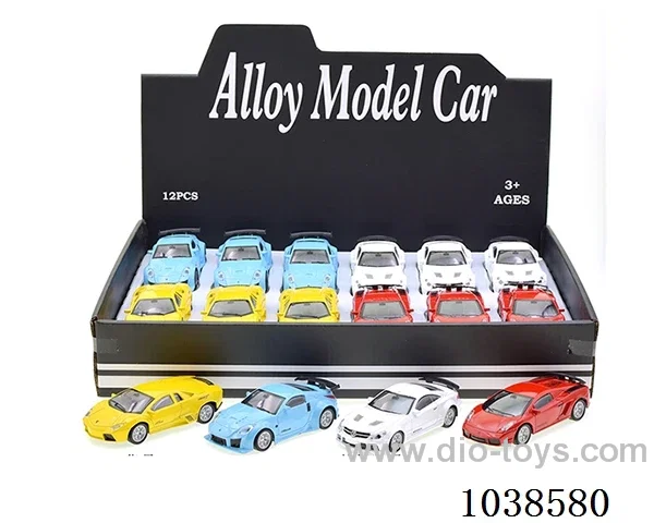 12pcs pull back alloy 4color mixed loading in display box