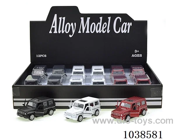 12pcs pull back alloy 3color mixed loading in display box