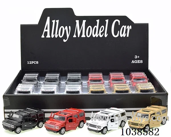 12pcs pull back alloy 4color mixed loading in display box