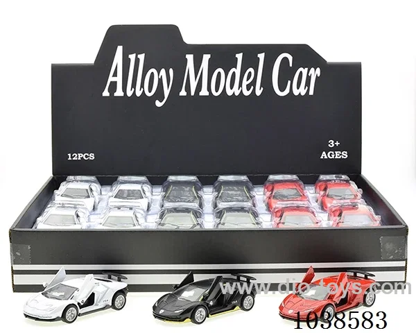 12pcs pull back alloy 3color mixed loading in display box