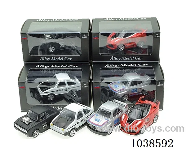 pull back alloy 4color mixed loading in window box