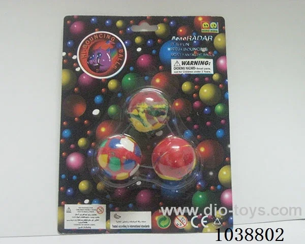 3pcsBouncy ball in blister