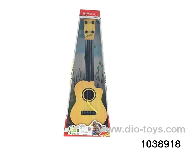 Wood grain steel wire guitar in display  box